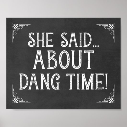 Trouw Verlovingsfoto Prop Bord Zij zei Ja Poster (Voorkant)