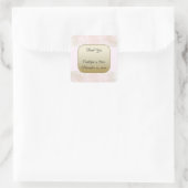 Trouw Vierkante Sticker Blush Flush Goud (Tas)