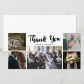 Trouw Vijf Foto's Dank Je Script Bedankkaart (Voorkant / Achterkant)