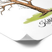 Trouw Vingerafdruk Boom Gastboek N.2 Poster (Hoek)