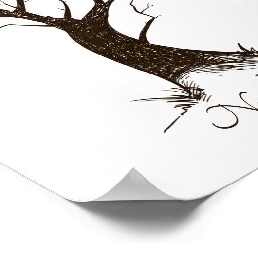 Trouw Vingerafdruk Boom Poster (Hoek)