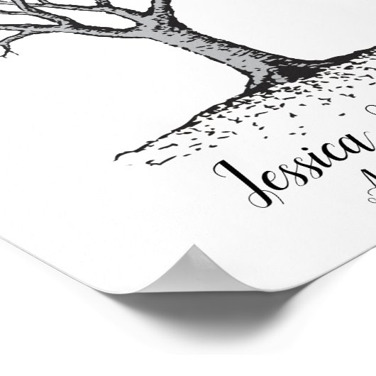 Trouw vingerafdruk gastboek poster (Hoek)