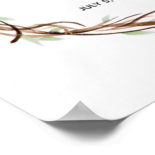 Trouw Vingerafdrukkrans Gastboek Alternatief Poster (Hoek)