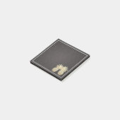 Trouw Vintage Modern Zwart Goud Ananas Koppel Post-it® Notes (Schuin)