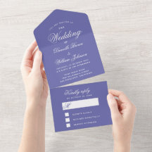Trouw Violet Elegante Calligrafie RSVP