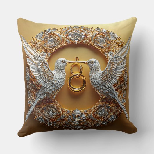 Trouw Vogels Kussen (Achterkant)