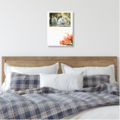 Trouw voor altijd gouden script oleander bloemen canvas afdruk (Insitu (Slaapkamer))