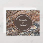 Trouw Waardering Rustieke Houtnerf Dank U  Briefkaart (Voorkant / Achterkant)