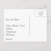 Trouw Wals Save the Date-ansichtkaarten Aankondigingskaart (Achterkant)