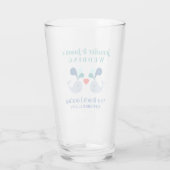 Trouw Walvis Tropisch Strand Bestemming Pint Glas (Achterkant)
