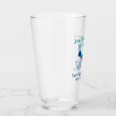 Trouw Walvis Tropisch Strand Bestemming Pint Glas (Rechts)