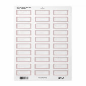Trouw Wapen Monogram Roze Roze Retouradres Etiket (Full Sheet)