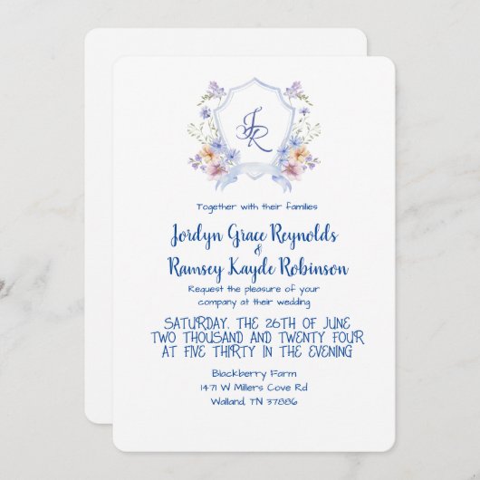 Trouw Wapen Uitnodiging (Voorkant / Achterkant)