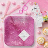 Trouw Waterverf Namen Fuchsia ID954 Papieren Bordje (Feest)