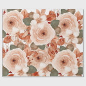 Trouw waterverfrozen bloem beige mooi cute cadeaupapier (Vlak)