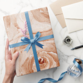 Trouw waterverfrozen moderne beige feest cadeaupapier