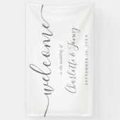 Trouw Welkom Banner met Handtekening Script (Verticaal)