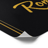 Trouw Welkom Bord 'Black Gold' | trouwposter Poster (Hoek)