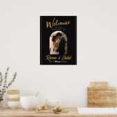 Trouw Welkom Bord 'Black Gold' | trouwposter Poster (Keuken)