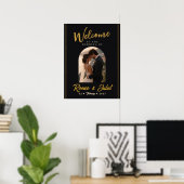 Trouw Welkom Bord 'Black Gold' | trouwposter Poster (Thuiskantoor)