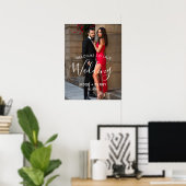 Trouw Welkom Bord Poster met Aangepaste Foto (Thuiskantoor)