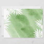 Trouw Welkom Bord Tropische Palmbladeren Kaart (Achterkant)