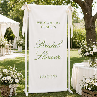 Trouw Welkom Bruidsfeest Verloving Sage Script Spandoek