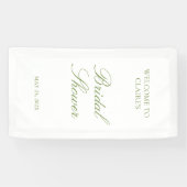 Trouw Welkom Bruidsfeest Verloving Sage Script Spandoek (Horizontaal)