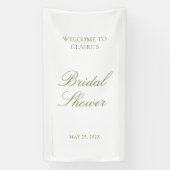Trouw Welkom Bruidsfeest Verloving Sage Script Spandoek (Verticaal)