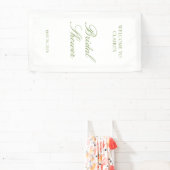 Trouw Welkom Bruidsfeest Verloving Sage Script Spandoek (Insitu)