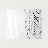 Trouw Welkom Elegante Fantasie Script Backdrop Wandkleed (Voorkant (horizontaal))
