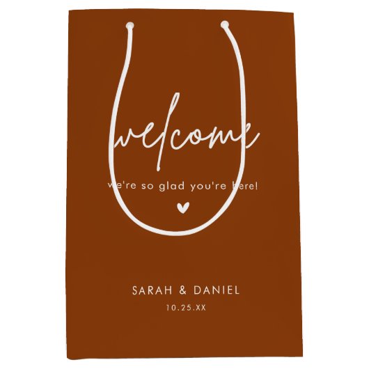 Trouw Welkom Favorieten Midden Geschenkzak Medium Cadeauzakje (Voorkant)