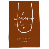 Trouw Welkom Favorieten Midden Geschenkzak Medium Cadeauzakje (Achterkant)