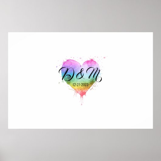 Trouw Welkom Gastboek Regenboog, LGBT Pride Bord Poster (Voorkant)