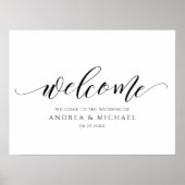 Trouw Welkom Moderne Calligrafie Bruidsmeisjesfees Poster (Voorkant)