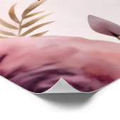 Trouw Welkom Poster – Roze Bloem Teken (Hoek)