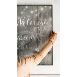 Trouw Welkom Receptie Bord Champagne Glazen Poster