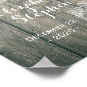 Trouw Welkom Roestige Houten Metselaars Pot Slinge Poster (Hoek)