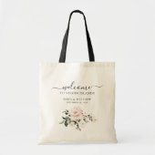Trouw Welkom Roze Bloem Bruiloft Tote Bag (Voorkant)