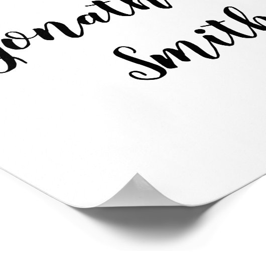 Trouw welkomstbord boho chic blauw bloemendesign b poster (Hoek)