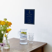 Trouw welkomstbord met echte folie en anker folie afdrukken (Laag (Keuken))