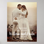 Trouw welkomstbord met foto poster (Voorkant)