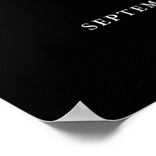 Trouw Welkomstbord met Zwarte en Witte Script Lett Poster (Hoek)