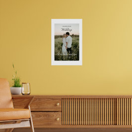 Trouw welkomstbord poster met foto wit