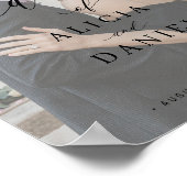 Trouw welkomstbord poster script met foto (Hoek)
