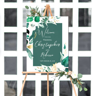 Trouw Welkomstbord Sjabloon, Bloemstuk, Poster
