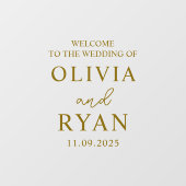 Trouw welkomstbord vinyl sticker, Trouwfeest Raamsticker (Vel)