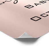 Trouw Welkomstposter Roze Drips Baby Shower Poster (Hoek)