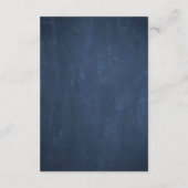 Trouw Wensput Blauwe Krijtbord Roze Bloemen Informatiekaartje (Achterkant)