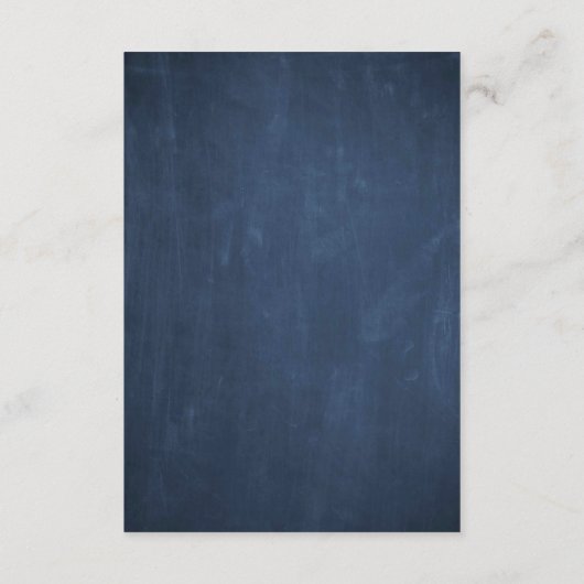 Trouw Wensput Blauwe Krijtbord Roze Bloemen Informatiekaartje (Achterkant)